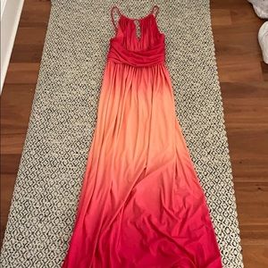 MAGGY LONDON OMBRÉ MAXI SUN DRESS